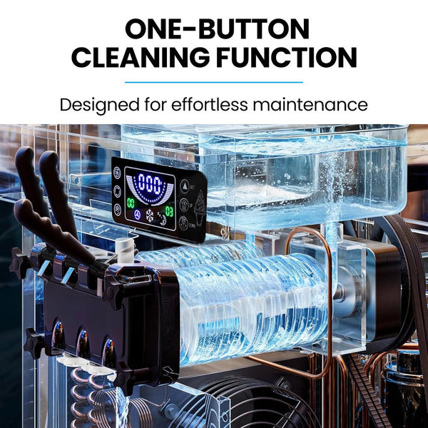 Polycool Benchtop Soft Serve Ice Cream Machine 3 Flavours 2+Twist Frozen Yoghurt Acai Maker Twin Cylinder Counter Top Design 15A Plug Ice Cream & Froz