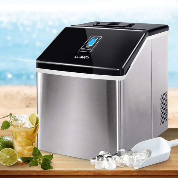 Devanti 18Kg Ice Maker Machine Stainless Steel Countertop Ice Makers