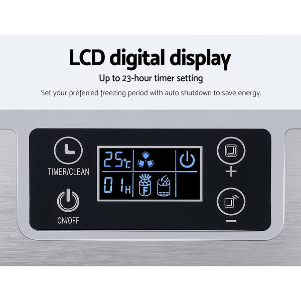 Devanti Ice Maker Machine Commercial Portable Ice Cube Tray Countertop 3.2L Countertop Ice Makers