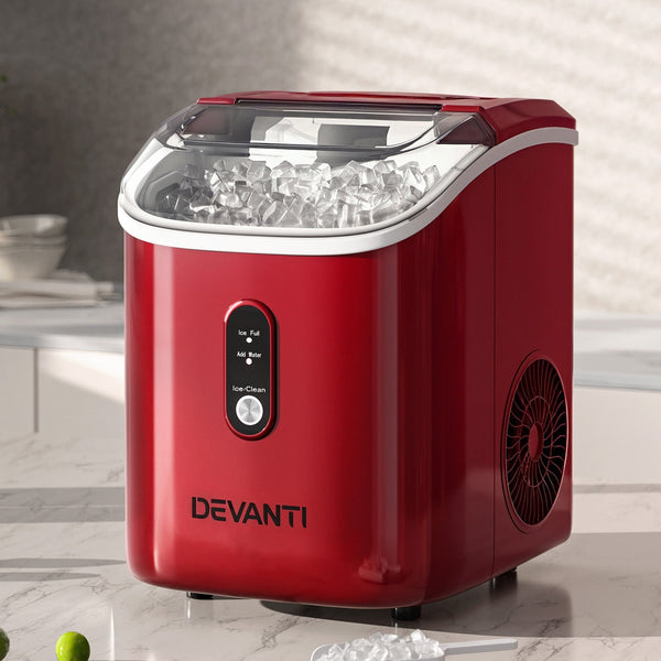 Devanti Ice Maker Machine 15Kg Nugget Chewable Ice Cube Countertop Ice Makers