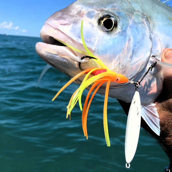 Swimerz Octopus Skirts 100Mm Lumo Green 5 Pack Baits & Lures