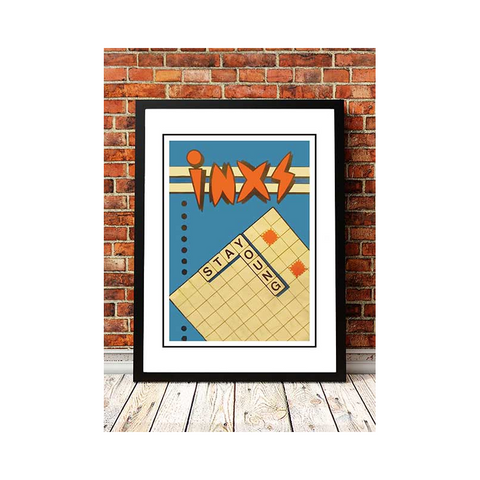 Inxs Stay Young Store Poster 1981 Framed A1 For Home And Garden Posters & Prints