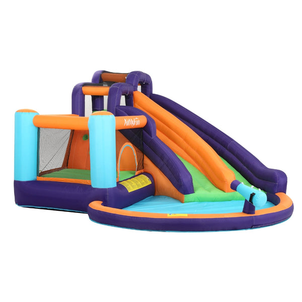 Airmyfun Inflatable Water Slide Kids Jumping Trampoline Castle Double Slide Inflatable & Kid Pools