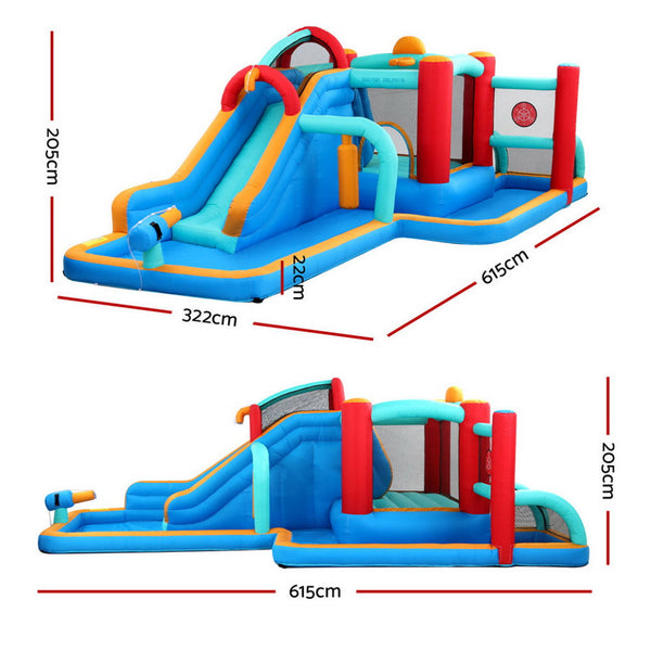 Kids Inflatable Water Slide Splash Pool Park Jumping Castle Bounce 615X322cm Inflatable & Kid Pools