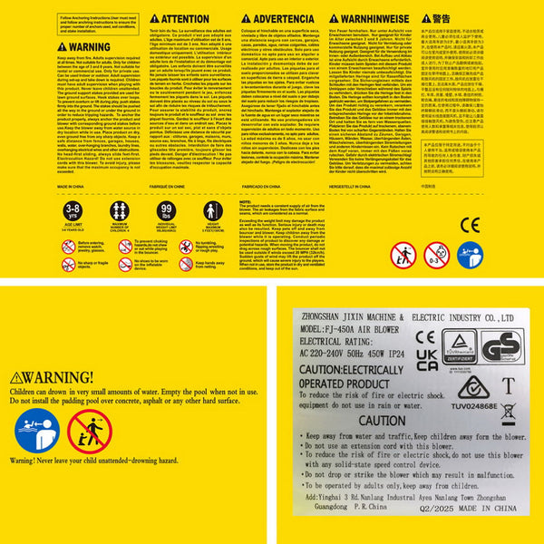 Kids Inflatable Water Slide Splash Pool Park Jumping Castle Bounce 615X322cm Inflatable & Kid Pools