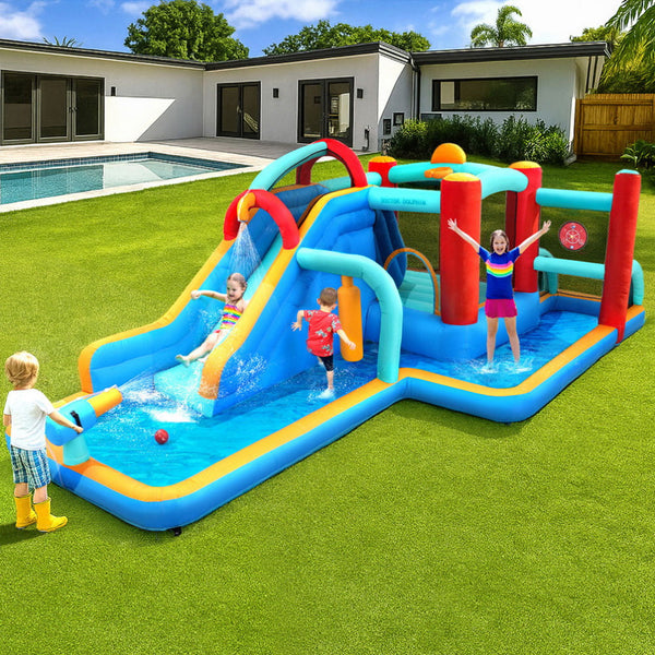 Kids Inflatable Water Slide Splash Pool Park Jumping Castle Bounce 615X322cm Inflatable & Kid Pools