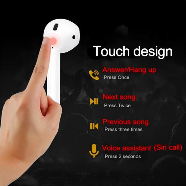 Wireless Charge Full Touch True Stereo Bluetooth Headset Version 5.0 Earbuds