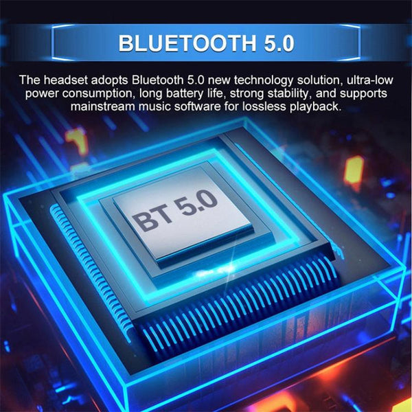 Wireless Bluetooth Headset With Touch Control And Charging Case Version Five Zero Headsets