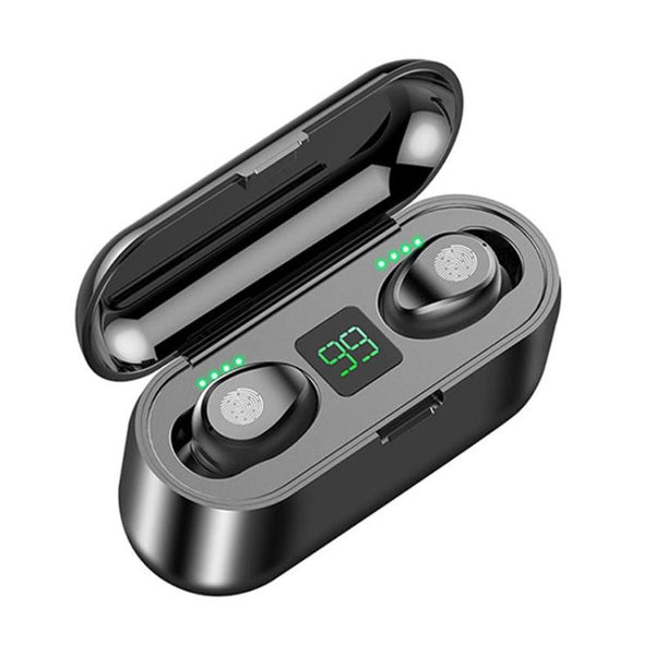 Wireless Bluetooth Headset With Touch Control And Charging Case Version Five Zero Headsets
