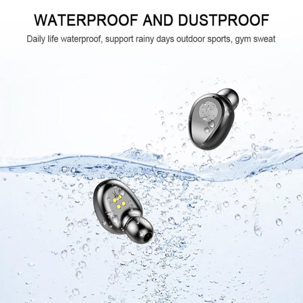 Wireless Bluetooth Headset With Touch Control And Charging Case Version Five Zero Headsets
