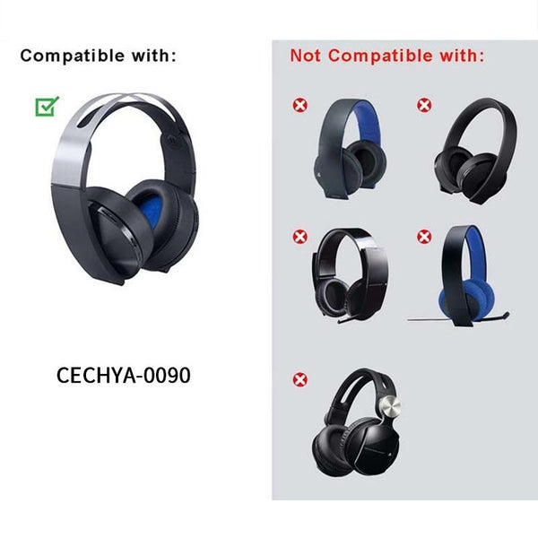 2 Pack Earpad Covers For Ps4 Platinum Headset Without Mesh Black Headphone Accessories