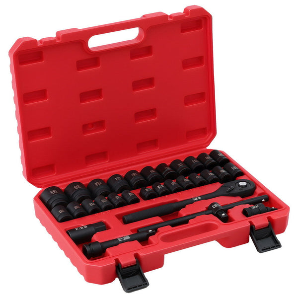 Giantz 30Pc 1/2" Drive Socket Set Cr V Steel 8 32Mm Workshop Repair Sockets & Socket Sets