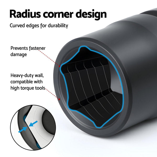 Giantz 30Pc 1/2" Drive Socket Set Cr V Steel 8 32Mm Workshop Repair Sockets & Socket Sets