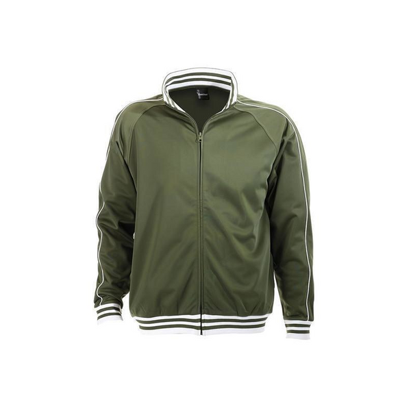 Identitee Mens Varsity Track Suit Top Jacket Jumper Long Sleeve Sunset Urban Casual Army Green Xxx Large Coats Jackets & Vests