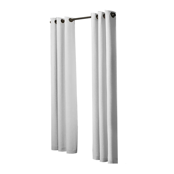 2X Blockout Curtains Panels 3 Layers Grey 132 160Cm Curtains & Drapes