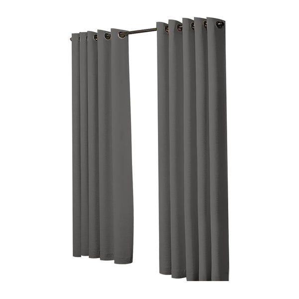 2X Blockout Curtains Panels 3 Layers Charcoal 180 230Cm Curtains & Drapes