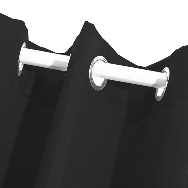 2X Blockout Curtains Panels 3 Layers Black 240 230Cm Curtains & Drapes