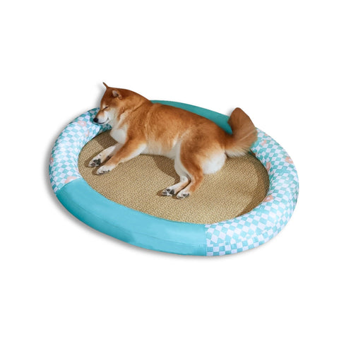 Pet Bed Blue Rattan Cooling Mat Kitten Cushion Sofa Pet Beds