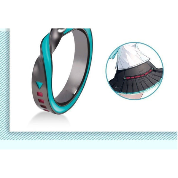Ins New Style Ring Hatsune Miku Anime Mobius Single Loop Finger 925 Silver Jewelry Rings