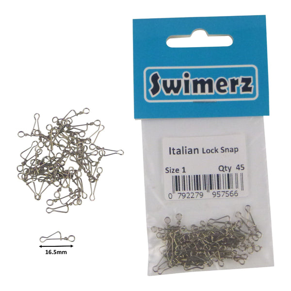 Swimerz Italian Snap Size 1 45 Pack Other Terminal Tackle