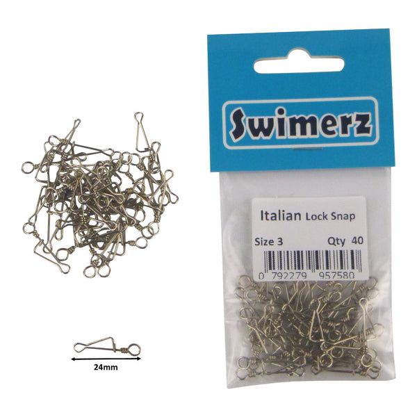 Swimerz Italian Snap Size 3 40 Pack Other Terminal Tackle
