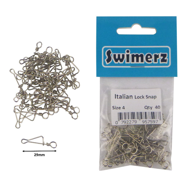 Swimerz Italian Snap Size 4 40 Pack Other Terminal Tackle