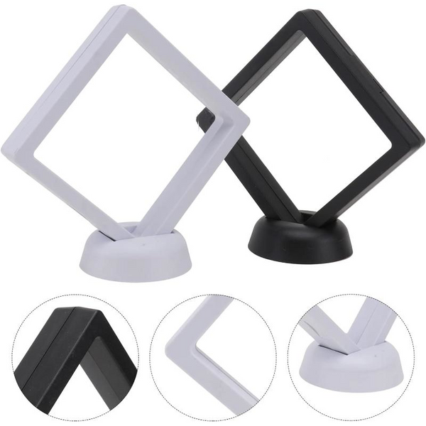 Veile Studios Jewelry Storage Set 10Pcs White Base 3D Floating Display Case Stands Holder Jewellery Holders & Organisers