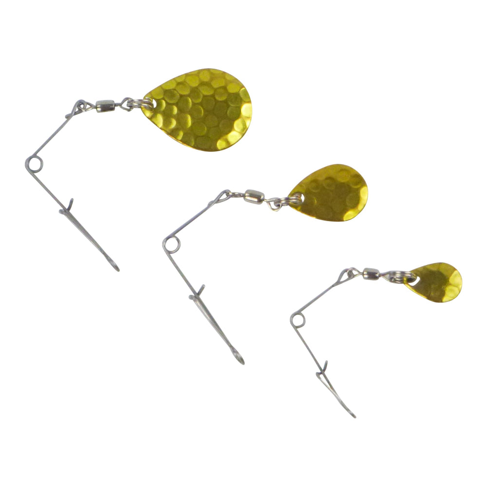 Swimerz Jig Spinner Sm Hammered Brass 5 Pack Baits & Lures