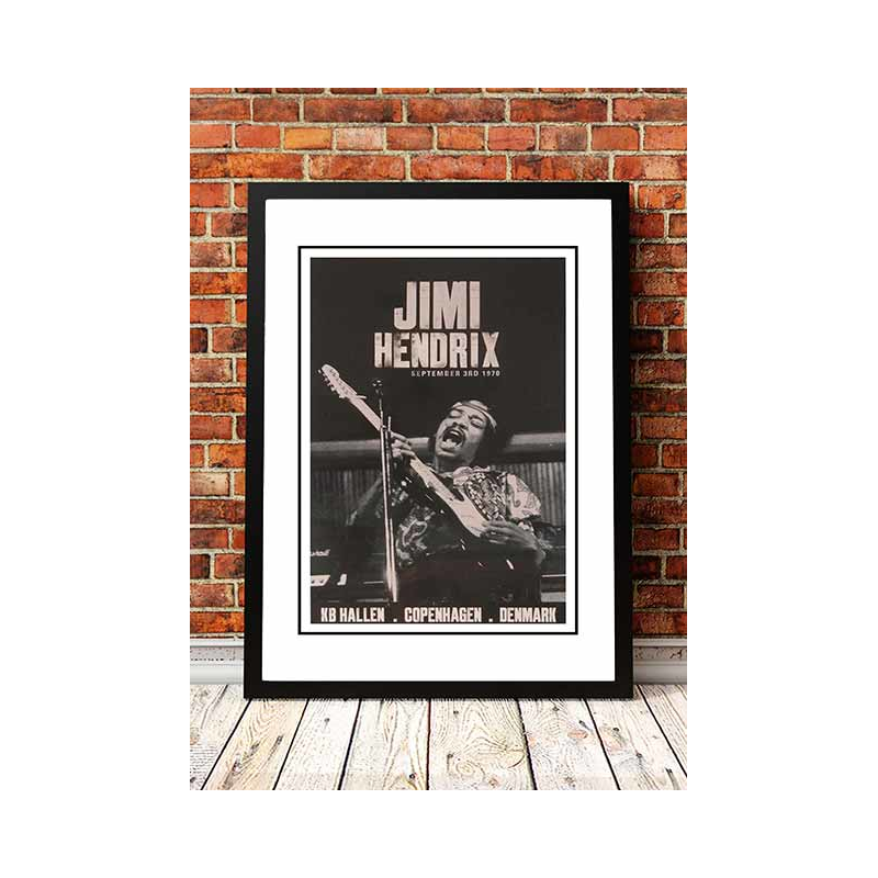 Jimi Hendrix Kb Hallen Copenhagen Denmark Poster 1970 Framed A1 Home And Garden Posters & Prints