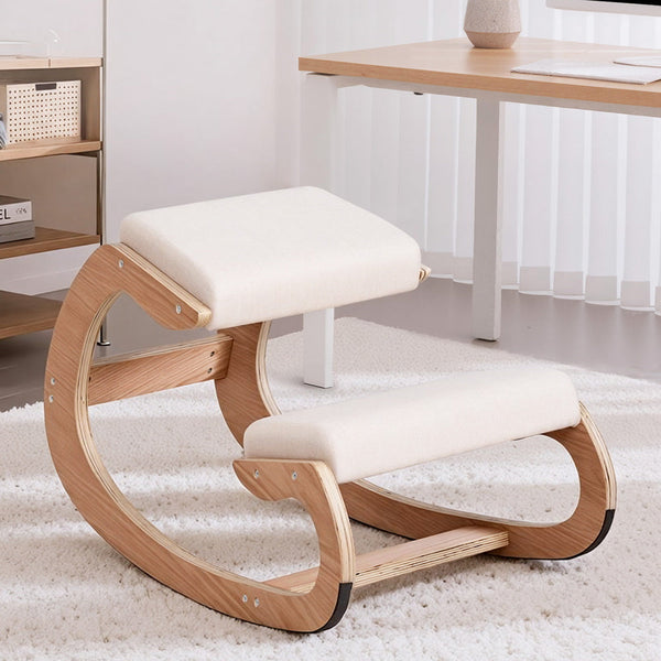Artiss Kneeling Chair Ergonomic Posture Chair With Memory Foam Balance Stool For Home Office Gaming 120Kg Weight Capacity Beige Chairs