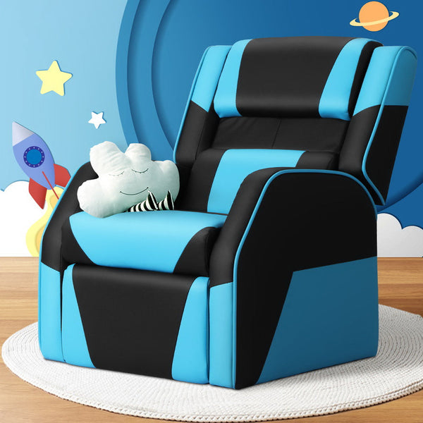Keezi Kids Recliner Chair Pu Leather Gaming Sofa Lounge Couch Children Armchair Kids Sofas Armchairs
