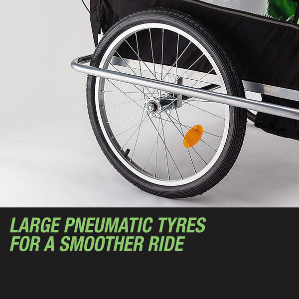 Tag Along Kids Bike Trailer Bicycle Pram Stroller Children Jogger Green Trailers