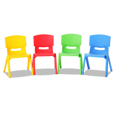 Keezi Kids Chairs Set Plastic Of 4 Activity Study 50Kg Kids Play Table & Chair Sets