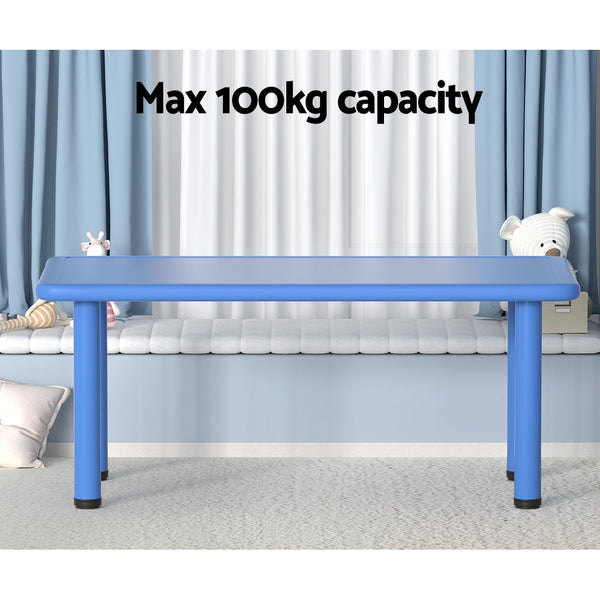 Keezi Kids Table Plastic Square Activity Study Desk 60X120cm Kids Play Table & Chair Sets