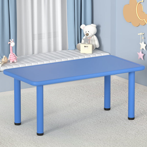 Keezi Kids Table Plastic Square Activity Study Desk 60X120cm Kids Play Table & Chair Sets