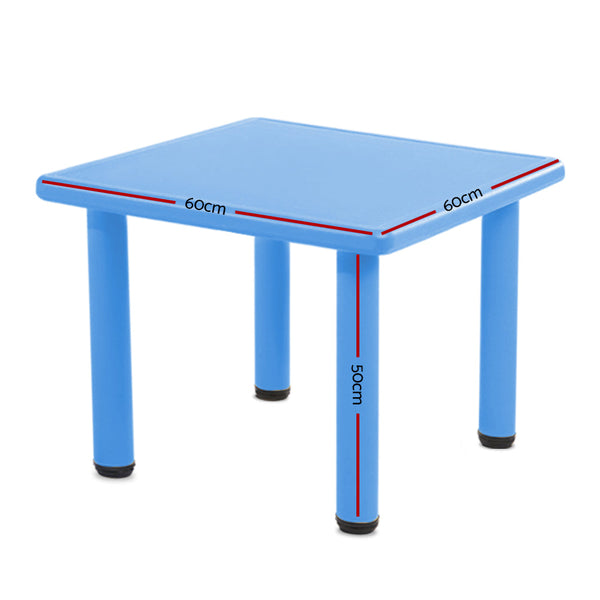 Keezi Kids Table Plastic Square Activity Study Desk 60X60cm Kids Play Table & Chair Sets