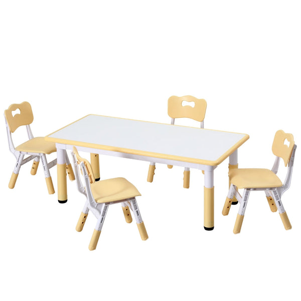1 Keezi Kids Table And 4 Chairs Set Graffiti Kids Play Table & Chair Sets