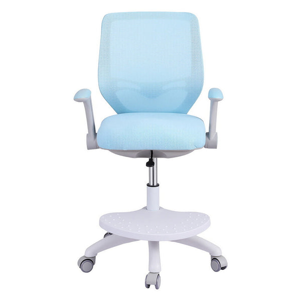 Keezi Kids Ergonomic Study Chair Adjustable W/ Wheels Footrest Blue Office Chairs