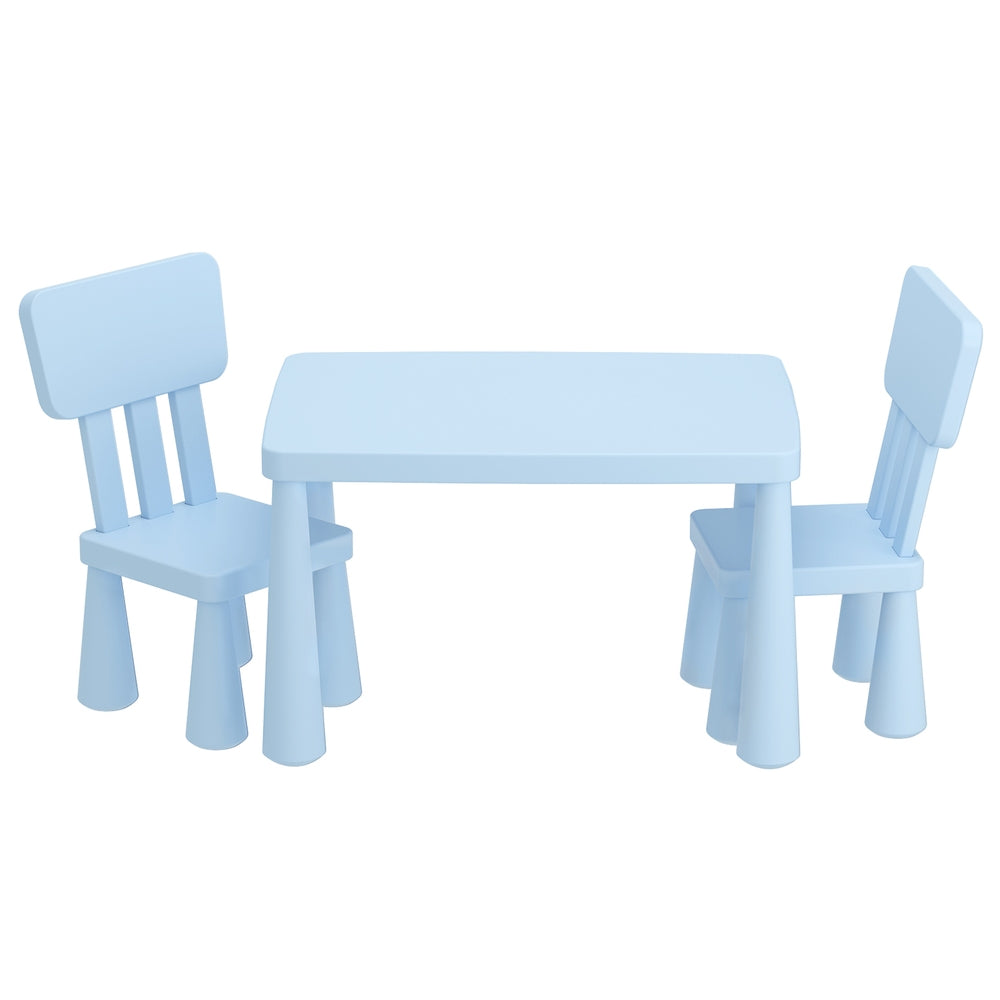Keezi Kids Table And Chairs Set Blue For Little One Kids Tables