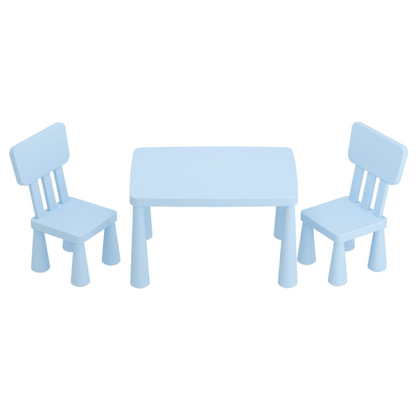 Keezi Kids Table And Chairs Set Blue For Little One Kids Tables