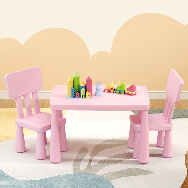 Keezi Kids Table And 2 Chairs Set In Pink For Children Kids Tables