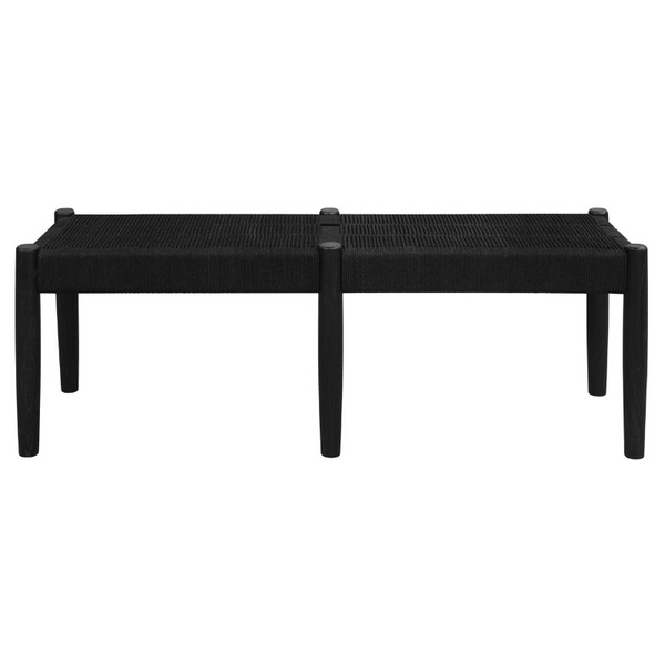 Kelly Loom Oak Bench (Black) Benches