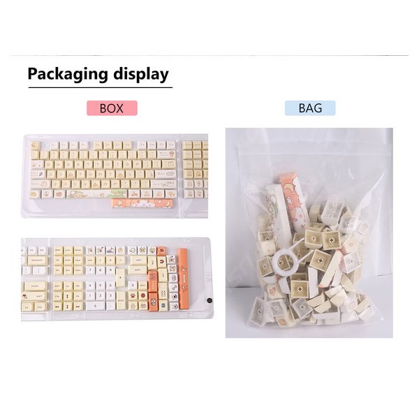 Keycap Keyboard White 131 English Keys Mechanical Switch Touch Clicks Box Keyboards & Keypads