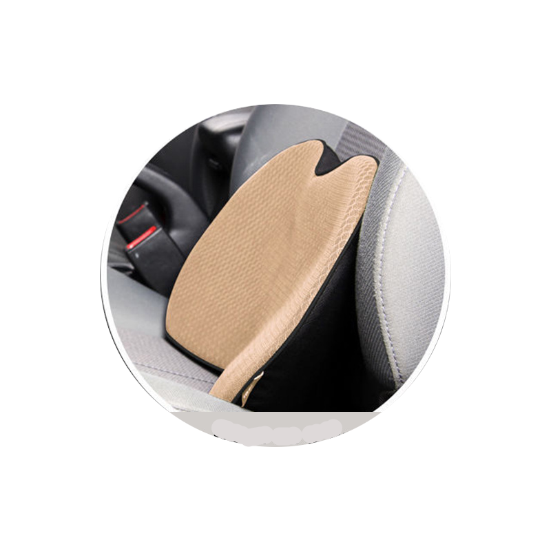 Khaki Mini Car Seat Cushion Memory Foam Height Boost With Removable Mesh Cover Driver Pad For All Seasons Seat & Posture Cushions