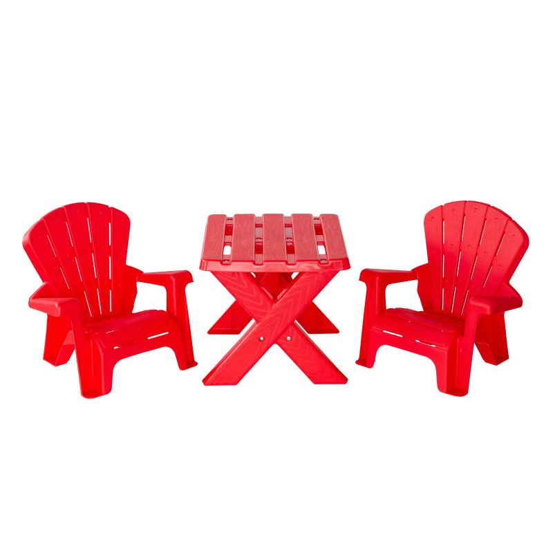Hacienda Kids Durable Table And Two Child Sized Chairs Set Red Kids Play Table & Chair Sets