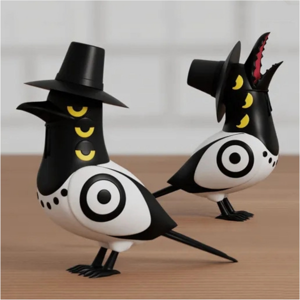 Demon Hunters Witch Hunting Group Tiger Magpie Ornament Crow Doll Figurines