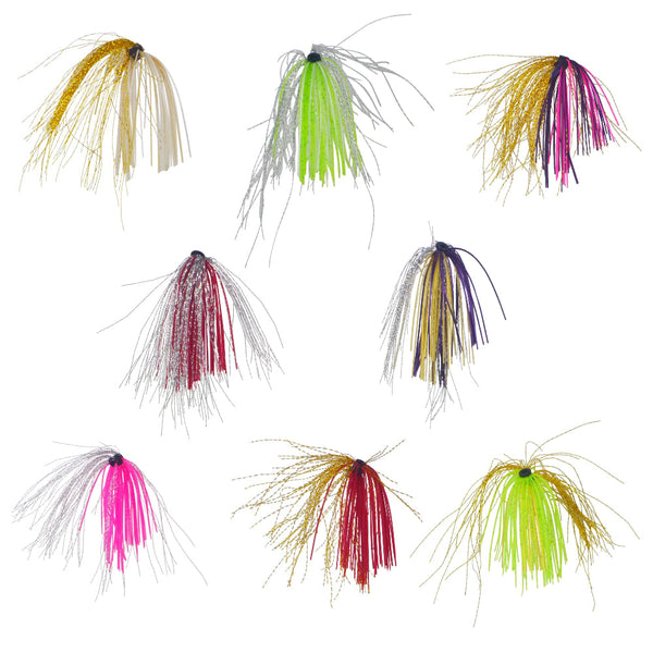 Dekoi Krystal Jigging Skirts White Gold 3 Pack Baits & Lures