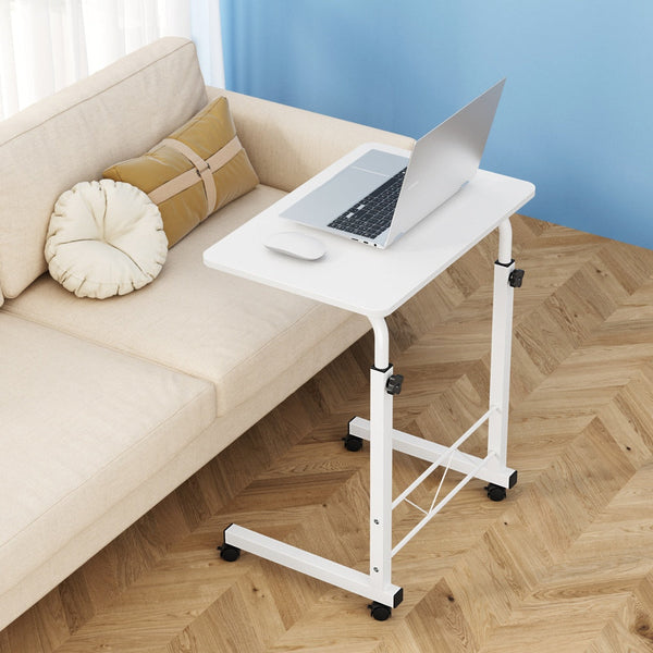 Artiss Laptop Desk Table Adjustable 60Cm White Laptop Desks