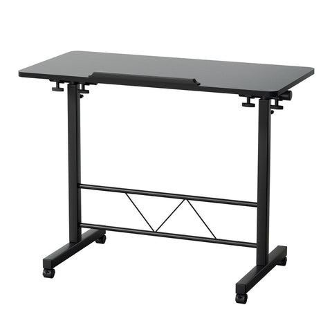 Artiss Laptop Desk Table Height Bed 80Cm Black Side Tables