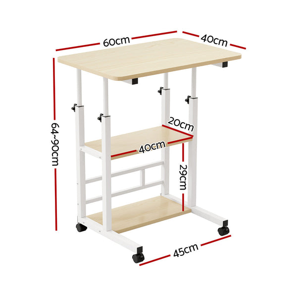 Artiss Laptop Desk Height Adjustable Mobile Workstation Computer Desks 60Cm Laptop Desks